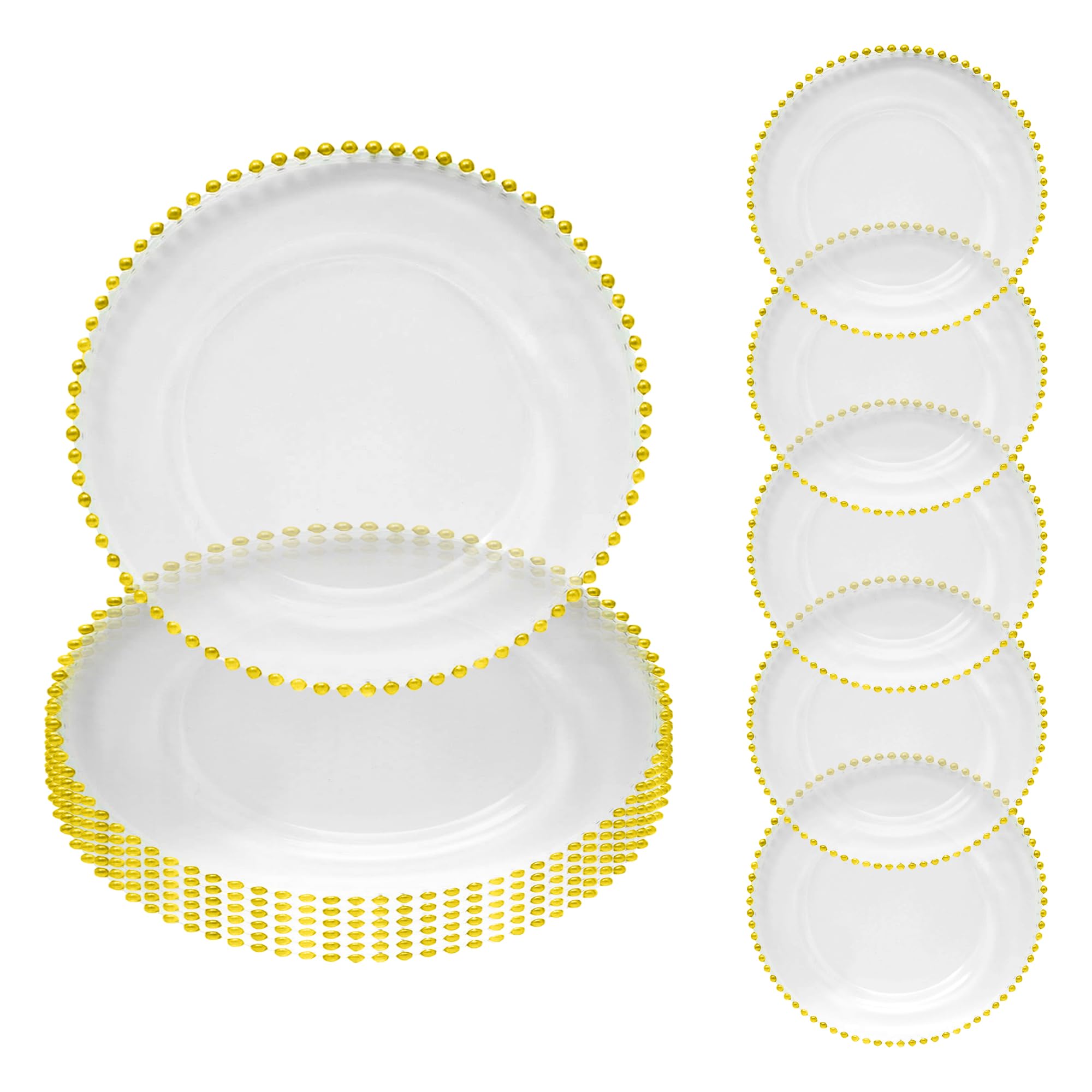 WedDecor Redondo Cargador Platos Centro de Mesa Presentación Placa Juego Cena Decoración Mesa Bodas Banquetes Navidad Comedor Fiestas Vajilla, 33cm - Design-2, 33cm
