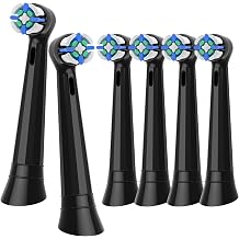 Electric Toothbrush Heads Compatible with Oral b iO 2/3/4/5/6/7/8/9/10 Series Electric Toothbrush,iO Replacement Heads for a Deep-Clean Sensation,Black