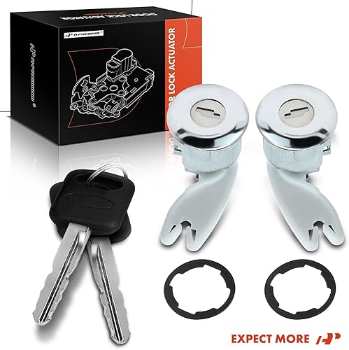 Miniatura 9 de A-Premium Juego de cilindros y llaves para cerradura de puerta compatible con Ford F-150 F-250 F-350 F-450 F-550 F-650 F-750 F-800 Econoline Club