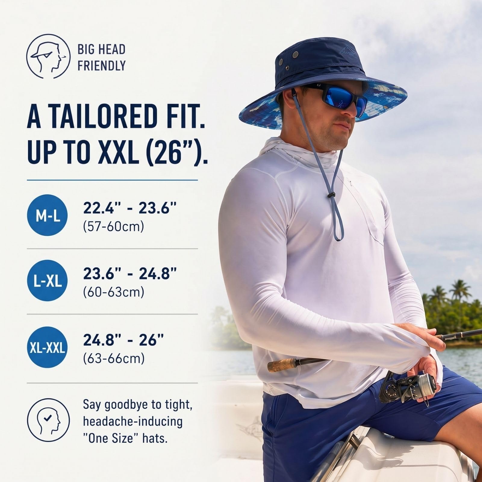 TOP-EX UVCoolix™ - Sombrero de sol para hombre, impermeable, para jardinería, pesca, protección UV UPF 50+, visera ancha, gorra tipo safari