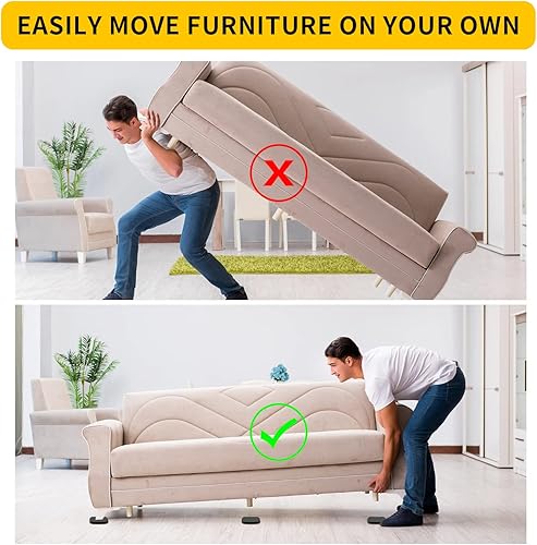 Miniatura 4 de Deslizadores de muebles autoadhesivos para alfombras, almohadillas móviles new space Furniture (36 unidades) deslizadores de muebles de 1-34