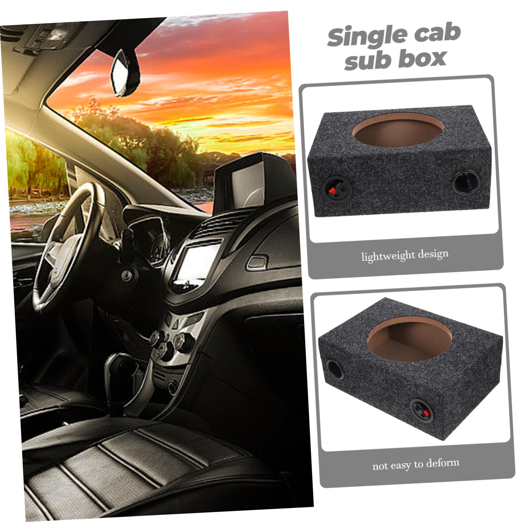 Caja Subcuadro Recintos del Subwoofer del Coche Recinto Alfombrado para Subwoofer Gabinete Subwoofer Alfombrado Sellado Alfombras Área Vocero Felpa Repararse