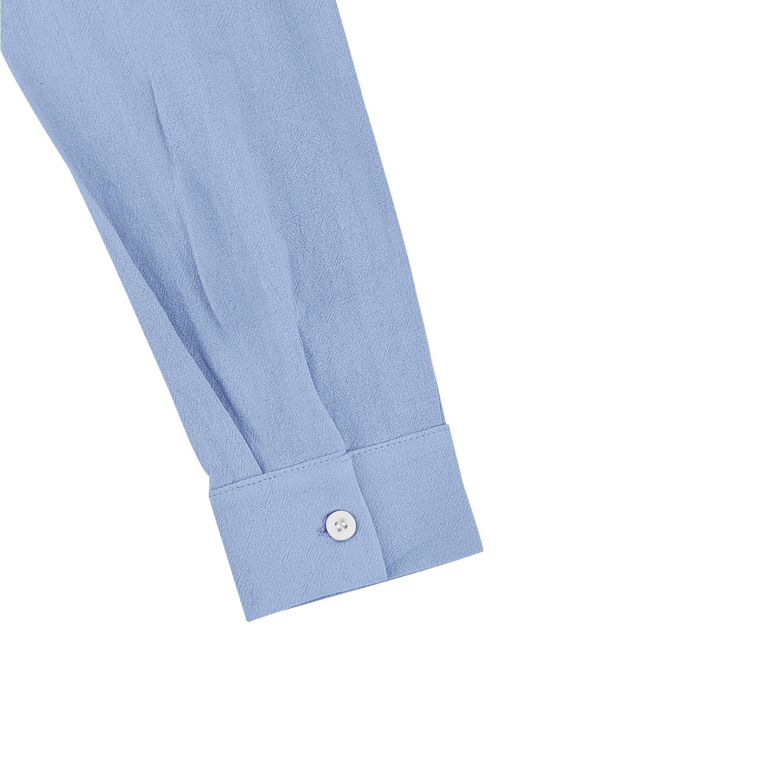 Camicia Uomo in Lino A Bottoni Maniche Lunghe Traspirante, Tessuto Stropicciato, Indumento Casual Leggero per Look Moda Quotidiani