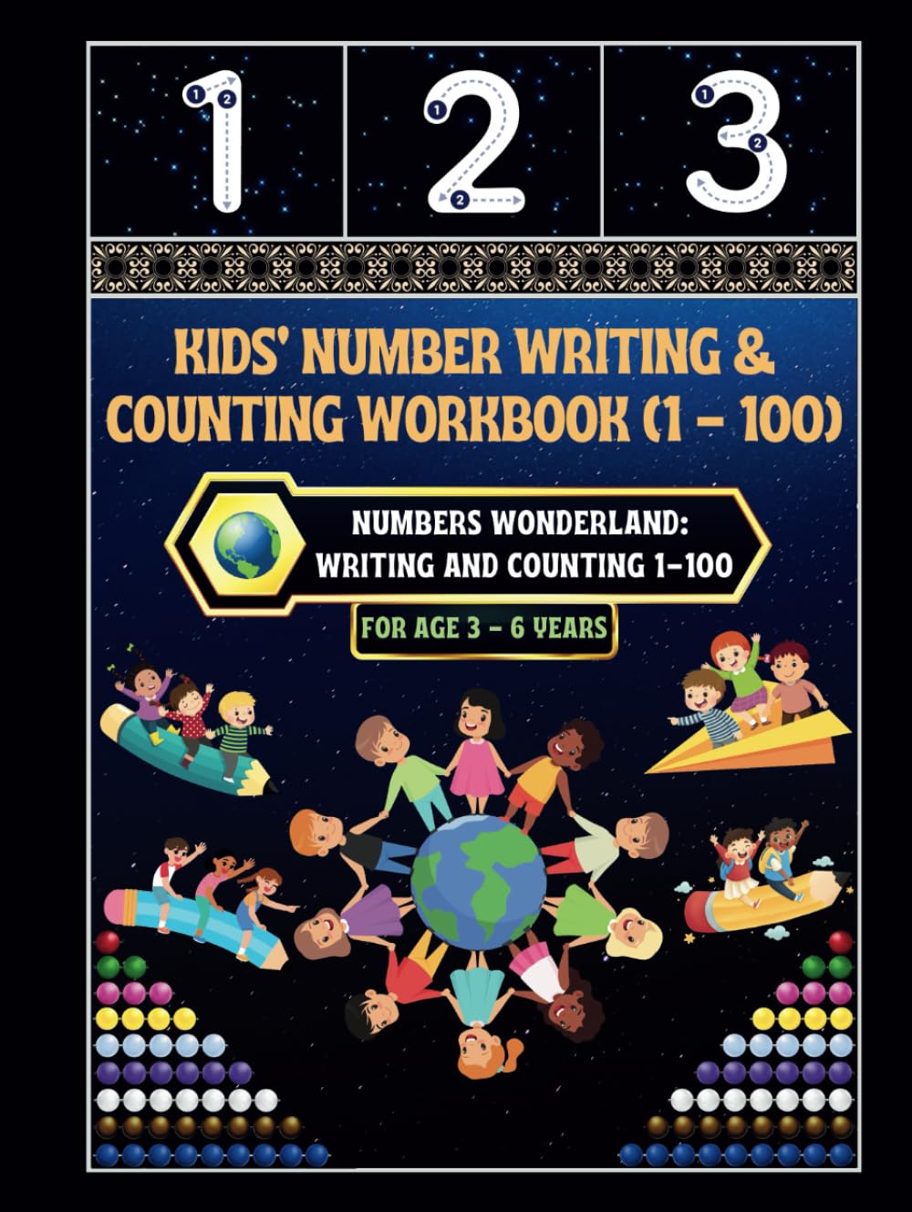 Kids' Number Writing & Counting Workbook (1-100): -Numbers Wonderland: Writing and Counting 1-100