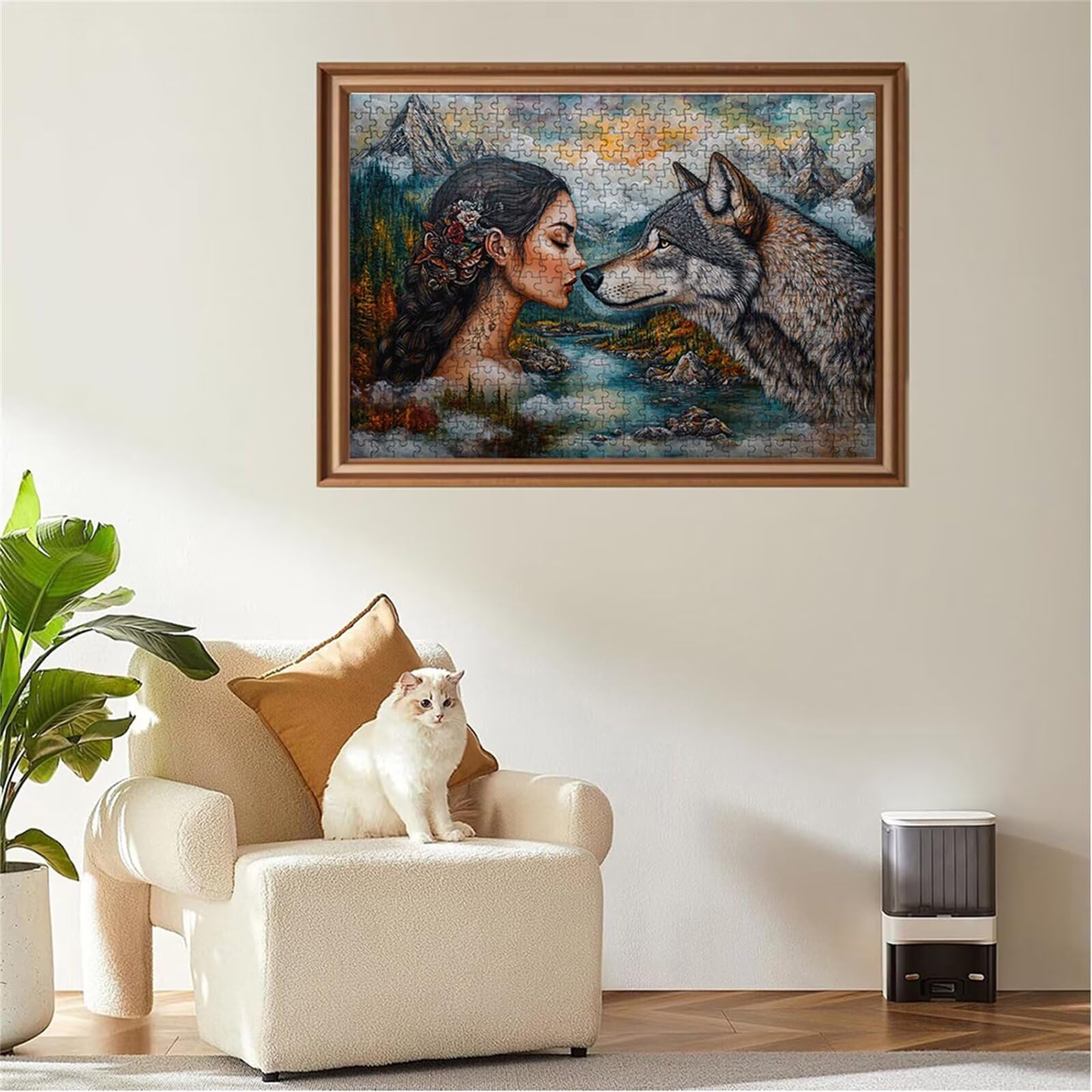 Puzzle 2000 sztuk kobiety puzzle wilk układanki drewniane, klasyczne dla dorosłych diY gra w wyzwanie idealnie pasują między nimi literami z tyłu Wysokiej jakości układanki dla dzieci i dorosłych wiek