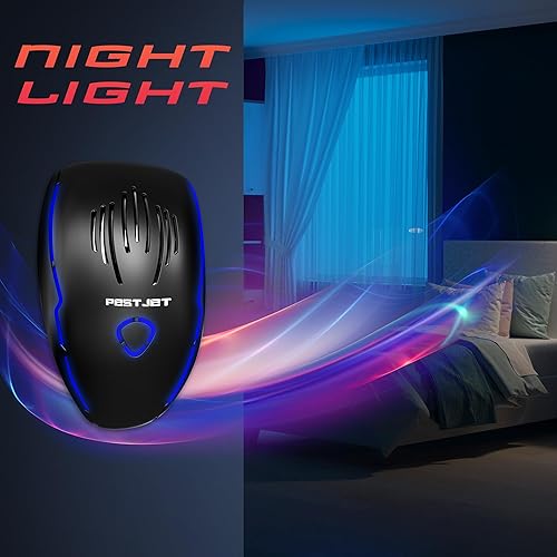 Miniatura 7 de Repelente ultrasónico de plagas 2024 - Paquete de 2  Repelente electrónico de plagas para exteriores e interiores  Deshazte de rata, murciélago,