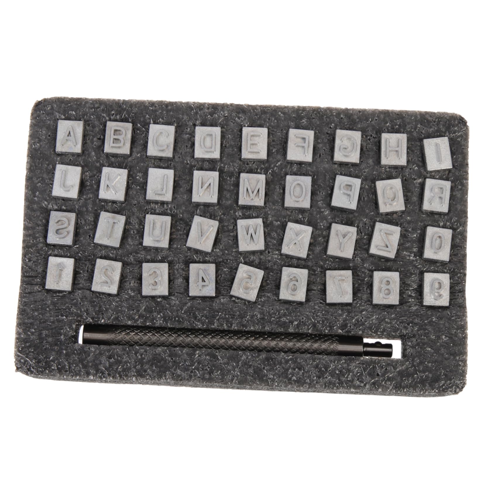 Beatifufu 1Set Figure Letter Stamps for Leather Craft Alphabet Number Stamping Tool with Handle for DIY Projects Bags Shoes and