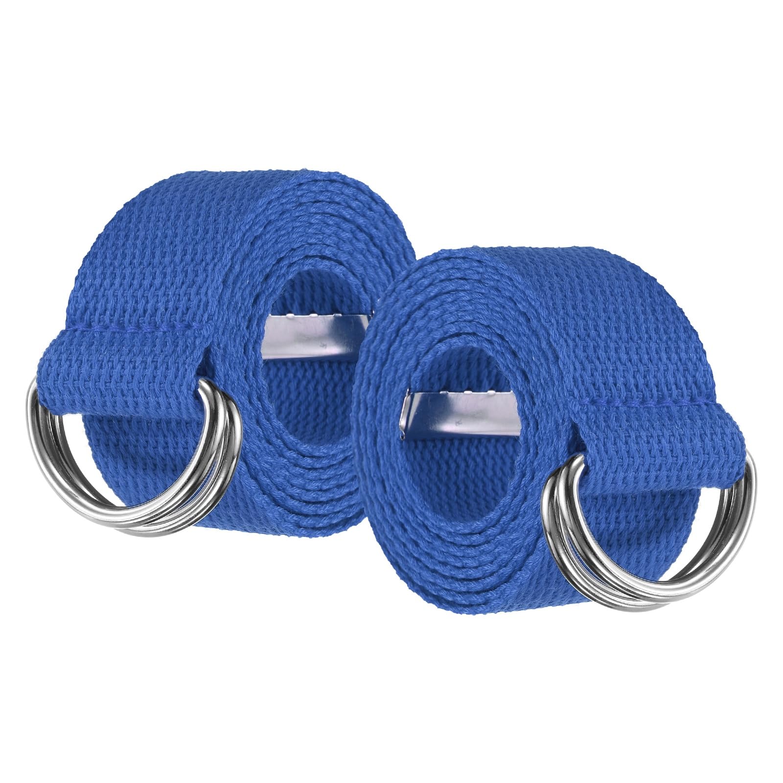 YELARXI Web Football Belt, Men Canvas Belt Web Flag Football D Ring, Adjustable Soccer Replacement Strap 51 Inch & 2 Pcs & Blue -Fitting for (Men/Women/Outdoor/Sports/Practise)