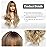 HAIRCUBE Brown to Blonde Wig with Bangs for Women Brown and Blonde Long Wavy Hair Wig Curly Wavy Synthetic Wigs for Girls Daily Party Use