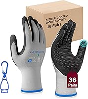 Vista 9 de PROMEDIX P Nitrile Coated Work Gloves,MicroFoam Safety Work Gloves Men,Seamless Knit Nylon&spandex Gloves with Grip