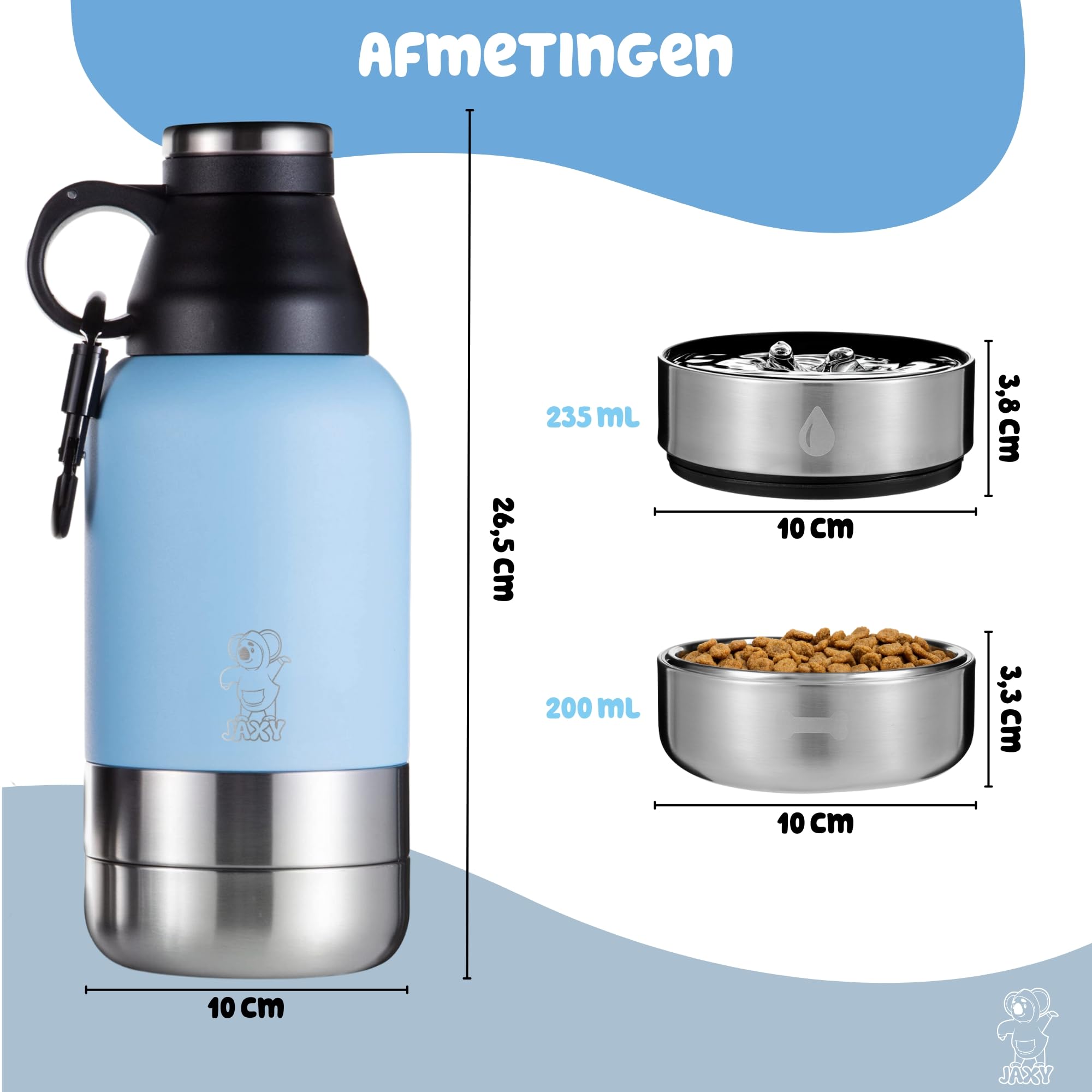 Drinkfles voor onderweg, 950 ml, hondendrinkfles voor onderweg