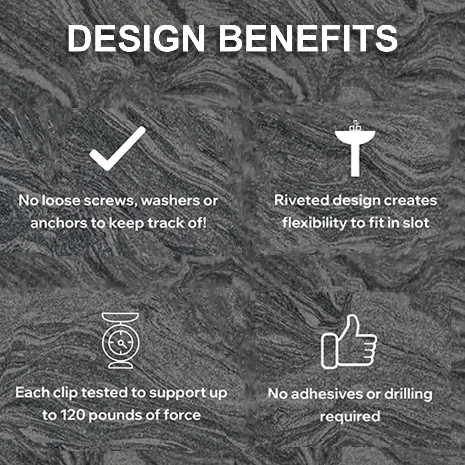 Sinkits Slot-Klips for Undermount Sink Installation - Fits Most Sink Rims with No Adhesives Needed - Fast and Easy Mounting Solution - 25 Pack