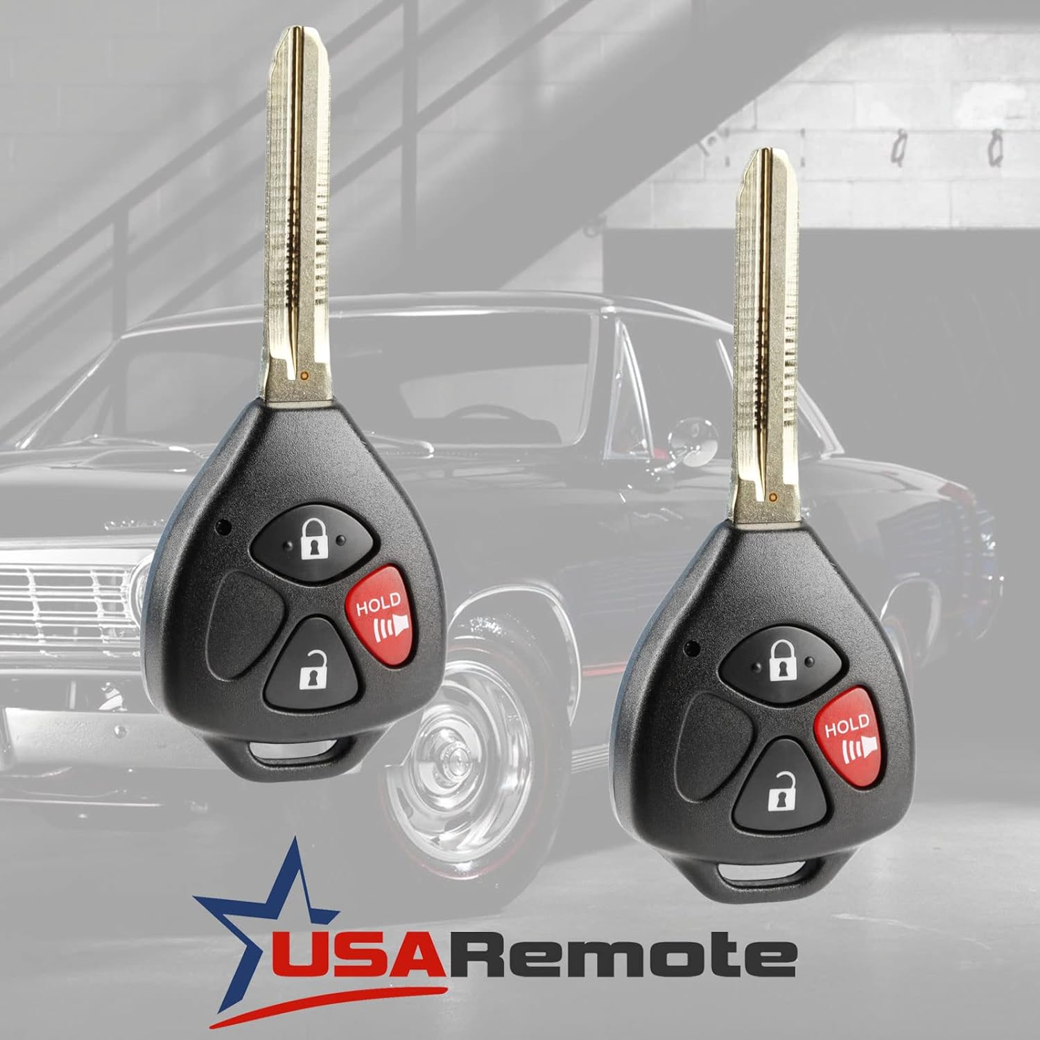 Key fits 2007-2013 Toyota Yaris / 2005-2010 Scion TC Fob Keyless Entry Remote (MOZB41TG), Set of 2