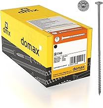 DMX - Tellerkopfschrauben 8x300 - Konstruktionsschrauben - Holzschrauben Set - Spanplattenschrauben - Schrauben set - 50 Stück - Flachkopfschrauben Holz - Torx Set - Holzbauschrauben