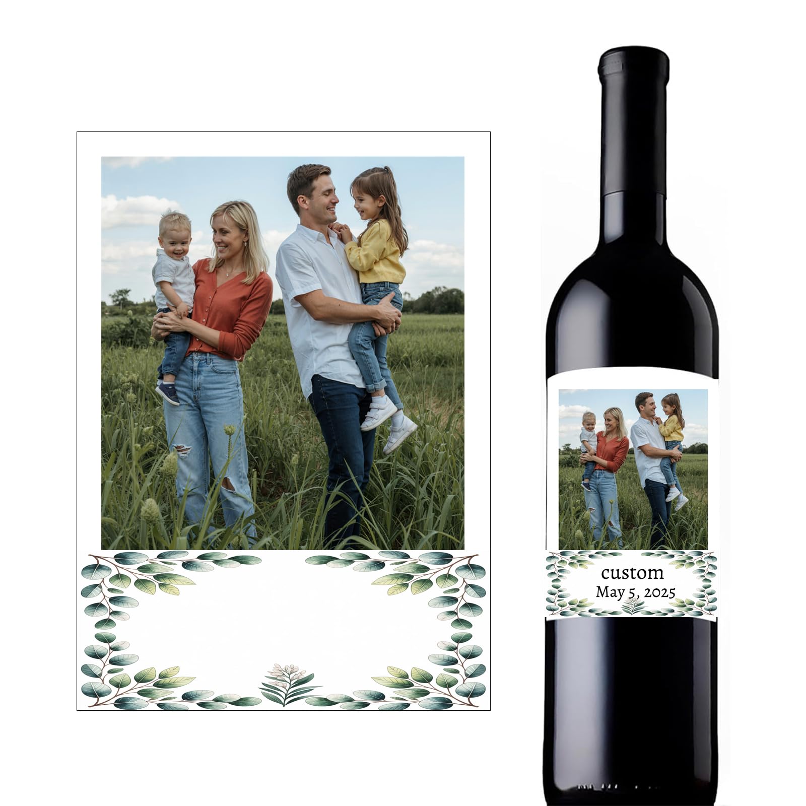 Custom Wine Bottle Labels for Wedding Rehearsals | Pre-Wedding Event Decor