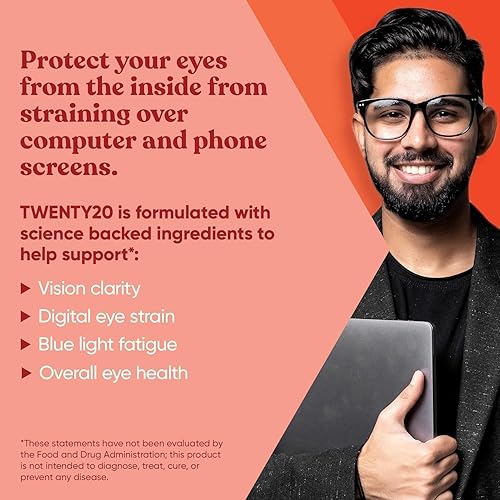 Miniatura 2 de Twenty20 Vitaminas para los Ojos  Salud Macular Esposa de los Ojos Secos y Salud de la Visión  Luteína Zeaxantina  Extracto de Arándano  60 Cápsulas