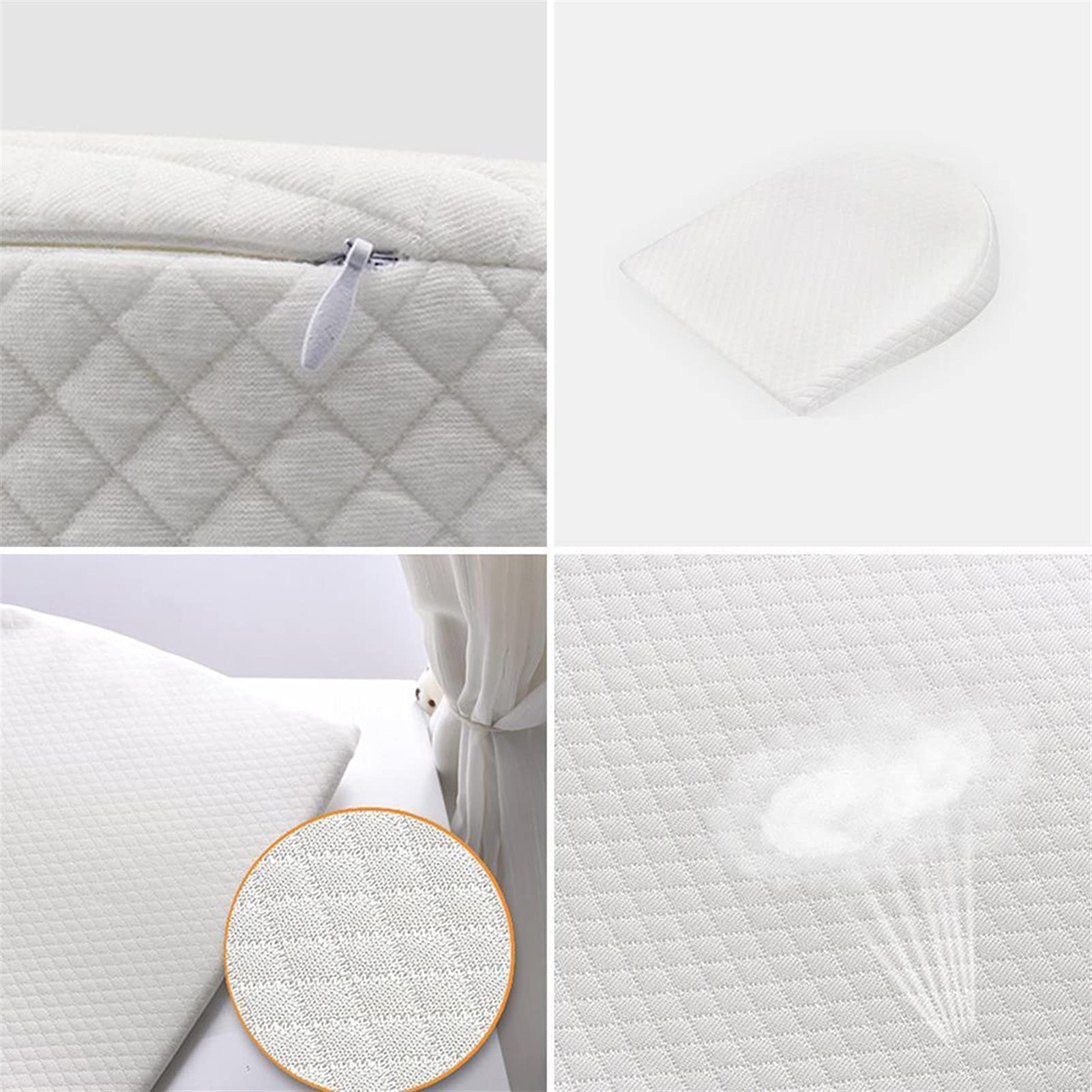 Almohada de apoyo for el respaldo, Cojín de silla, Cojín de asiento, Almohada de lectura, Almohada de cuña Cuñas Almohada Reflujo Espuma de memoria lenta Almohadas for dormir Inclinaciones Posición de