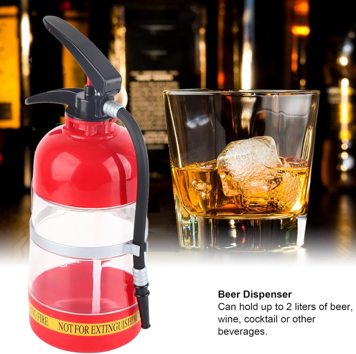 FeuerlöScher Minibar Cocktail Maschine, 2l GeträNke Dispenser Biertower, Feuerwehr Geschenke