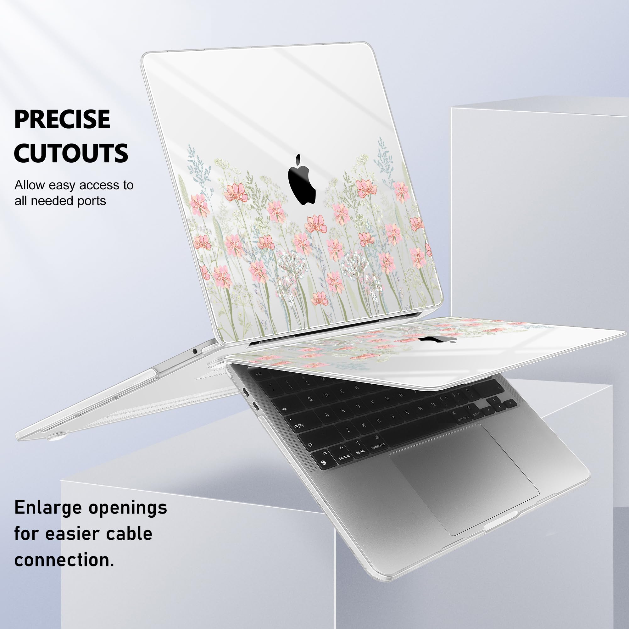 Funda rígida de plástico compatible con MacBook Pro de 13 pulgadas M2 2024, 2023, 2022-2016 A2338 M1 A2251 A2289 A2159 A1989 A1708 A1706, carcasa rígida de plástico con cubierta de teclado y