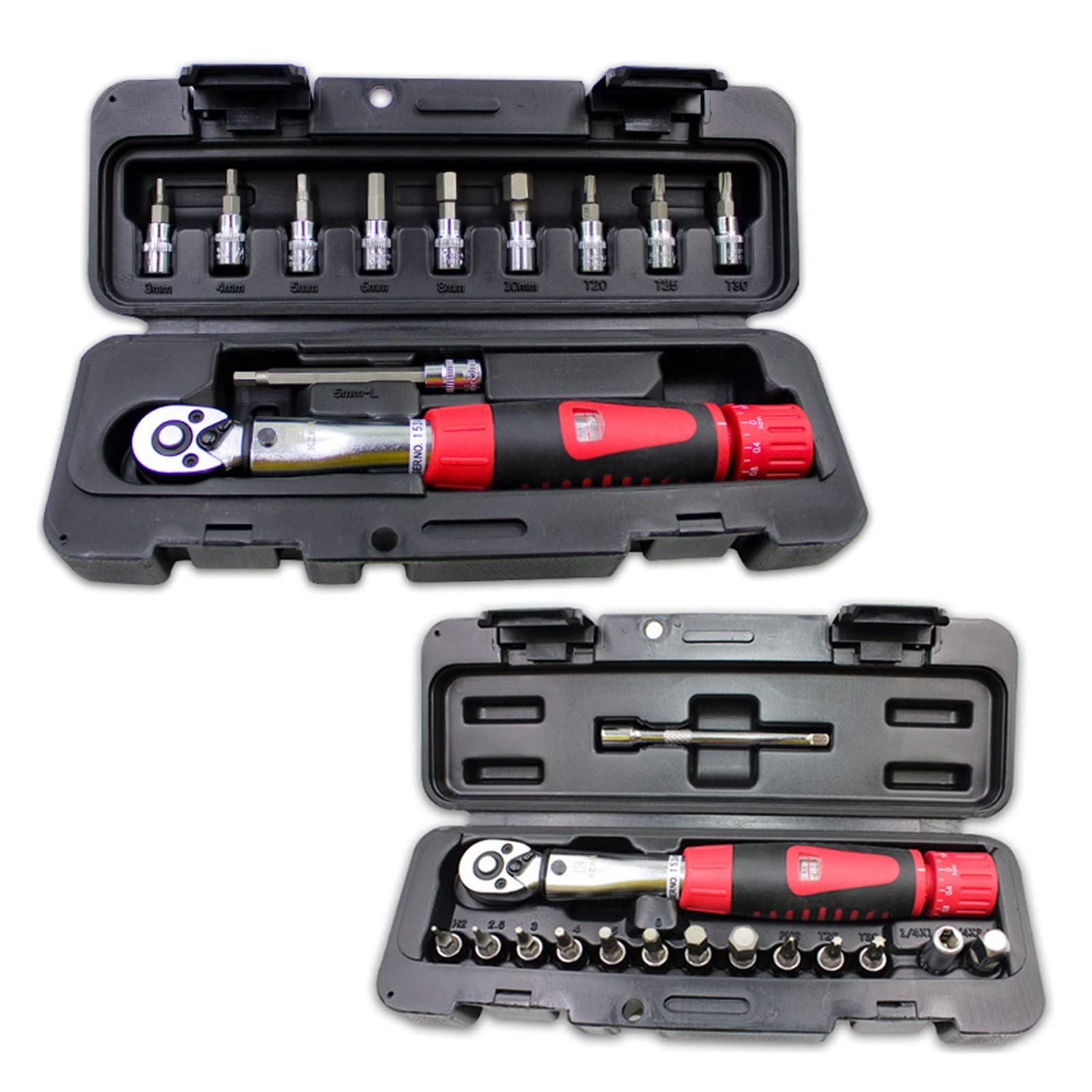 Klucz dynamometryczny, 1/4" Dr 2-24. NM Rower Ręczne Klucze Dykowanie Ustaw Klucz do naprawy Rowerów Zestaw Ratchet Mechaniczny Spanner Torur(11pcs)