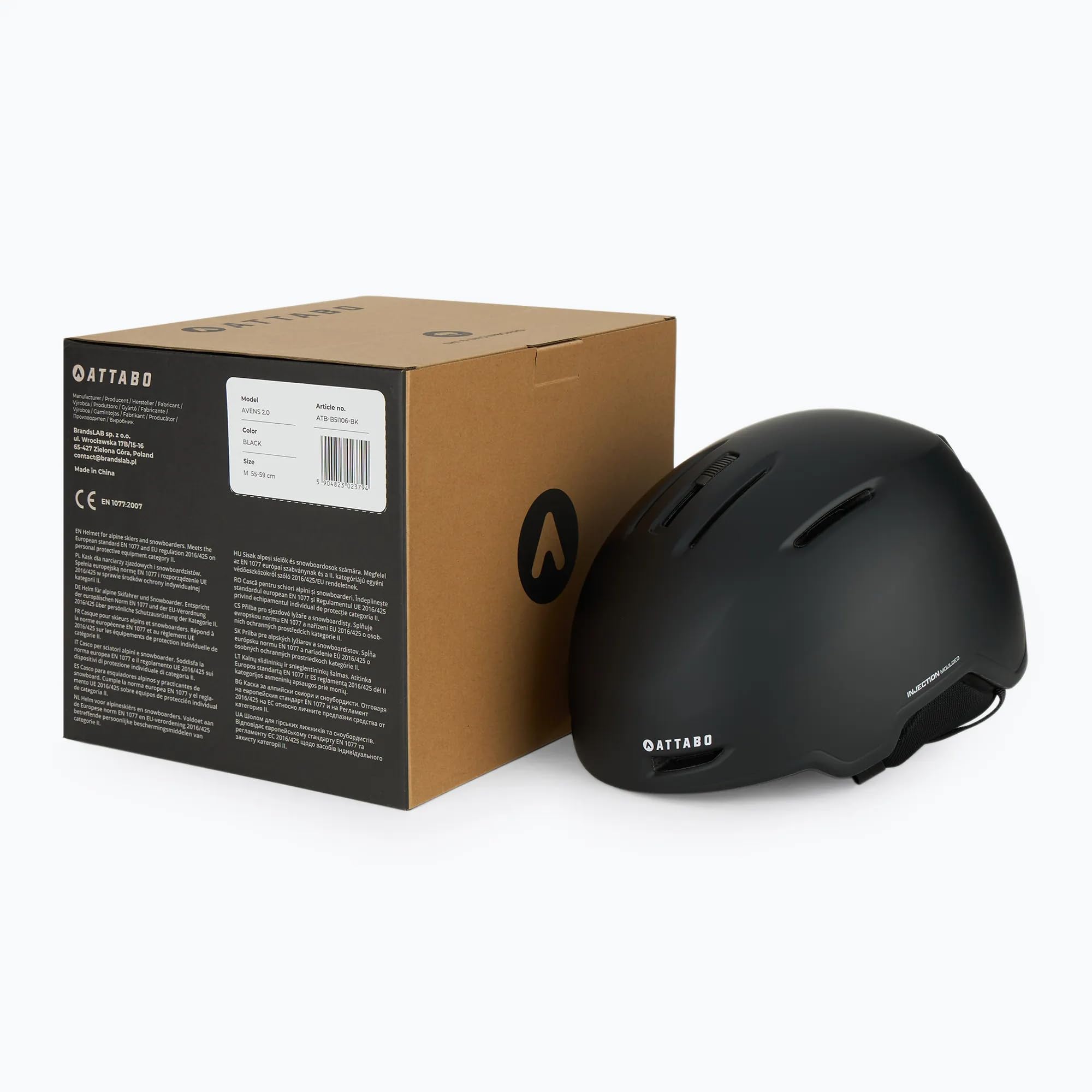 ATTABO Avens 2.0 kask narciarski – bezpieczna ochrona All-Mountain – lekka konstrukcja In-Mold i aktywna wentylacja – unisex dla kobiet i mężczyzn – w zestawie torba do przechowywania – regulowane