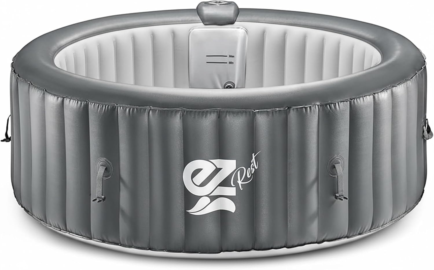 SereneLife 4-Person Inflatable Hot Tub 71x25 with 100 Bubble Jets, LED Lights, Remote Control - Portable Spa for Indoor Outdoor Use