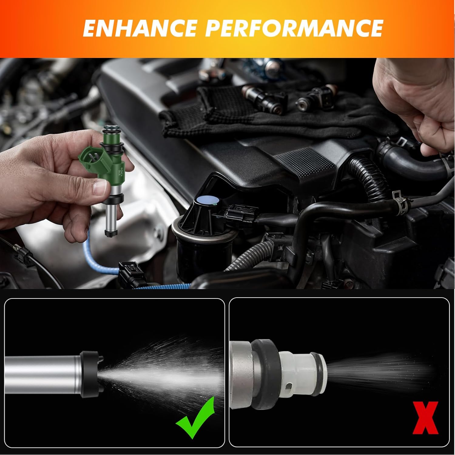 2007-2019 Fuel Injector Compatible for Yamaha WR450F 2012-2018 YFZ450R 2009-2018 YZ450FX 2016-2019 Grizzly 550 2009-2014 Grizzly 700 2007-2015, Replace 3B4-13761-00-00