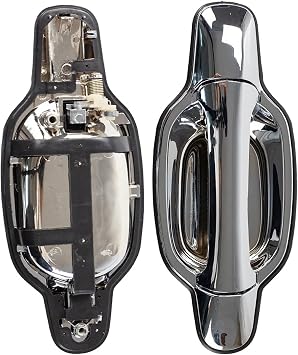 Car Exterior Door Handle Chrome Compatible with Isuzu Dmax D-max 2002 2003 2004 2005 2006 2007 2008 2009 2010 2011 2012 20131 PCS Rear Left
