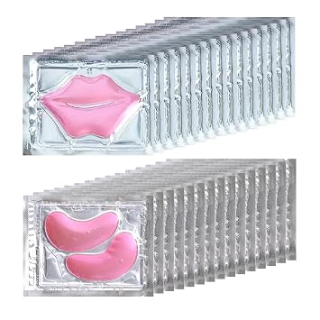 30 Pairs Lip Mask & Eye Mask, Under Eye Patches for Puffy Eyes and Dark Circles,Reduce Fine Lines, Small Gifts, Bridesmaid Gifts, Bridal Shower Gifts, Bulk Gifts, Wedding Party Favors