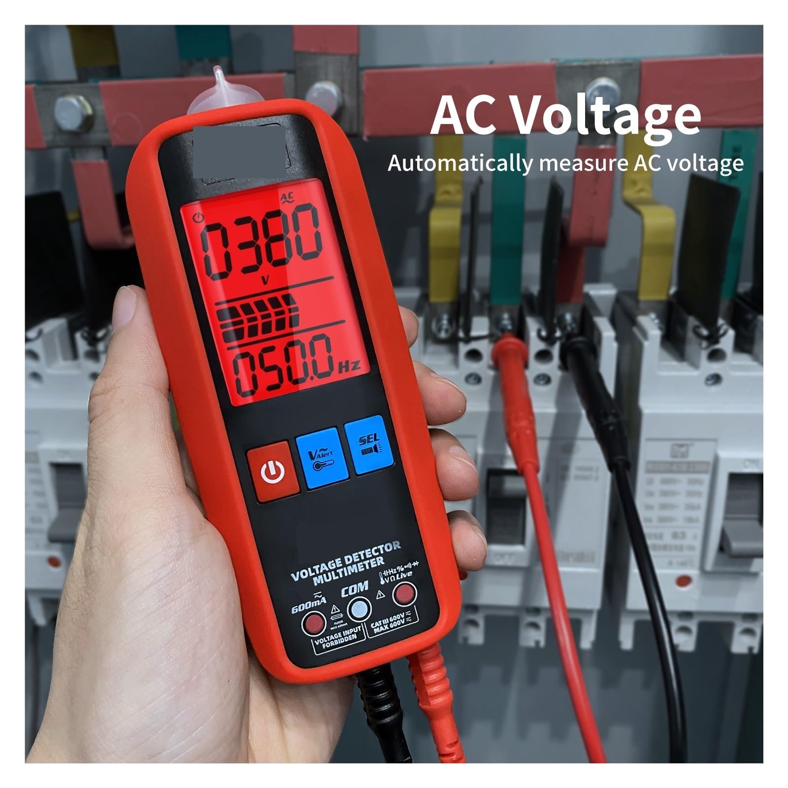Inteligentny Multimetr Cyfrowy VFC DC AC Tester Napięcia Woltomierz True Dioda Pojemnościowa Ohm NCV Bezdotykowy Szybko Dokładnie Łatwy Odczyt(A5X USB Charging)