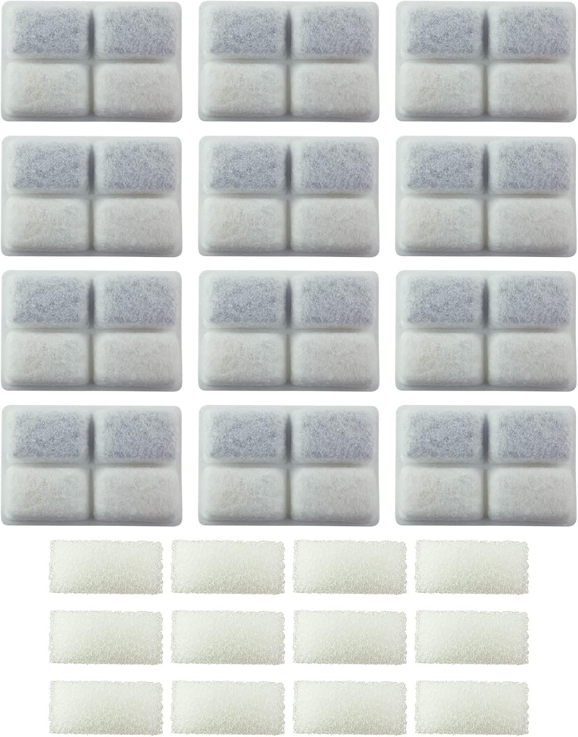 PET STANDARD Filters for FURRYBABY 2L Fountain, 12-Pack | Compatible with FURRYBABY 2 L pet water fountains with a water level window.