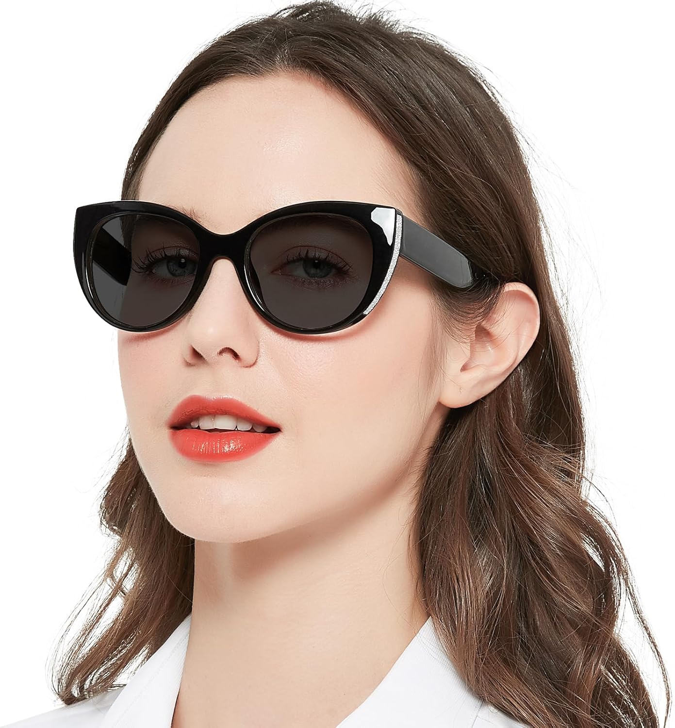 OCCI CHIARI Transition Bifocal Sun Reading Glasses for Women Cat Eye Sunglasses