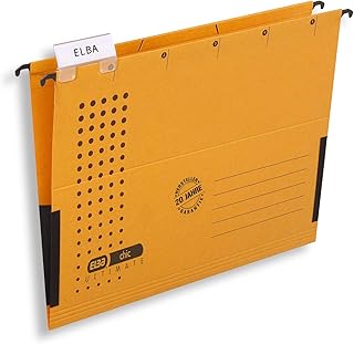 Elba Chic Ultimate 85743 GB - Carpeta con ganchos para colgar (laterales parcialmente cerrados, 25 unidades), color amarillo
