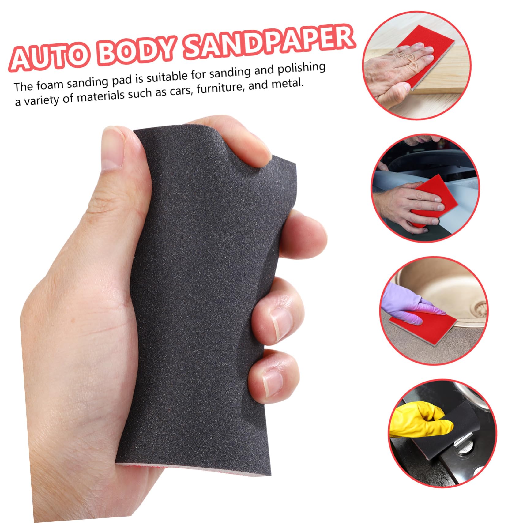 Gatuida 100stücke Schleifschwämme Sandpapier Pads Für Auto Holz Und Körnung Vielseitig Einsetzbar Für Schleifen Polieren Und Rostentfernung