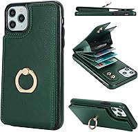Vista 13 de Folosu Funda compatible con iPhone 11 Pro Max con soporte para tarjetas, rotación de 360°, soporte de anillo de dedo con función atril, protección