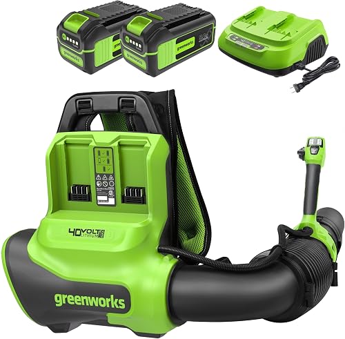 40V Backpack Leaf Blower, 710 CFM, (2) 5.0 Ah Batteries, Charger