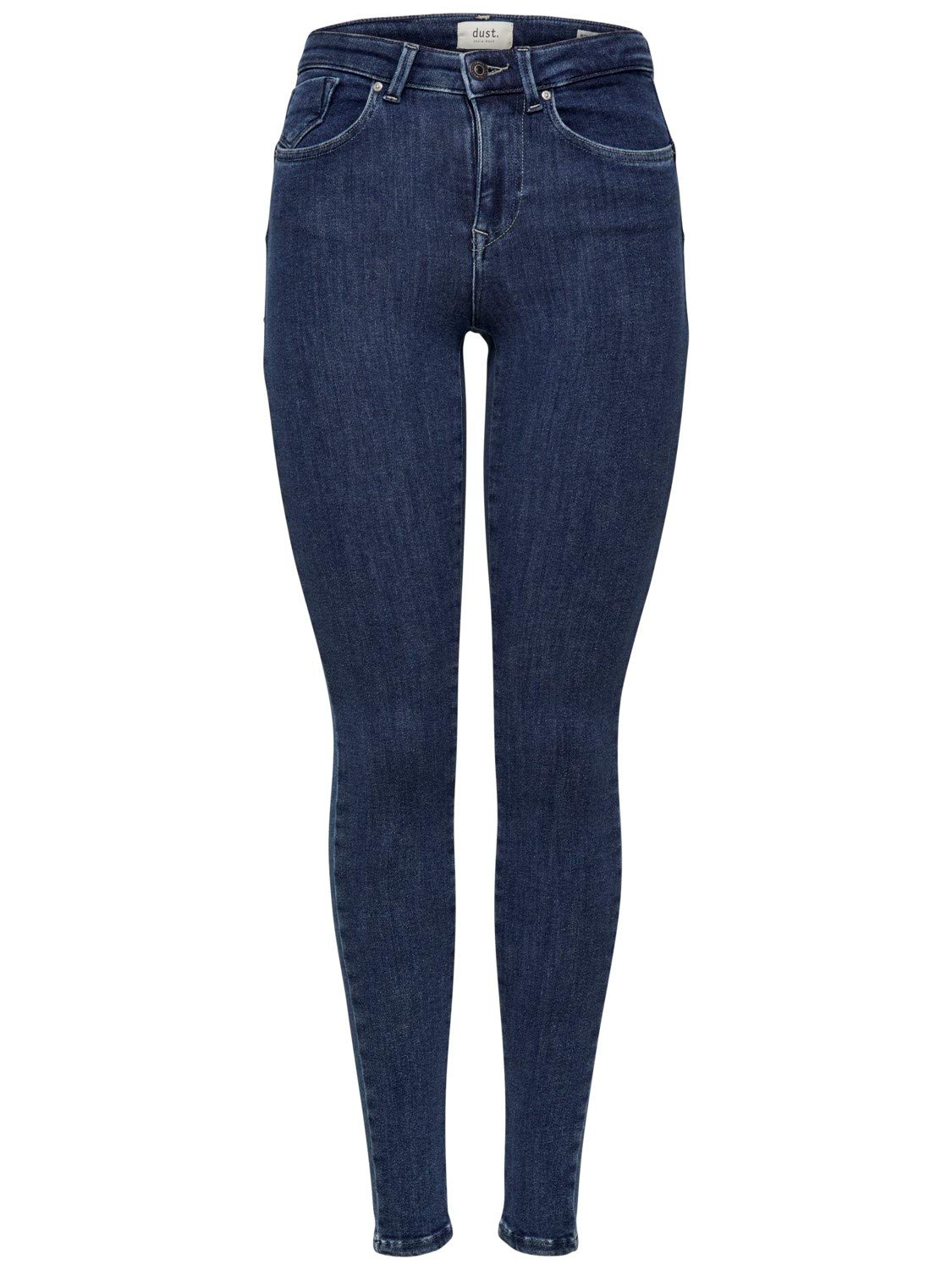 ONLY NOS Damen ONLPOWER MID PUSH UP SK JEA REA3223 NOOS Skinny Jeans,, per pack Blau (Dark Blue Denim Dark Blue Denim), 36/L34 (Herstellergröße: S)