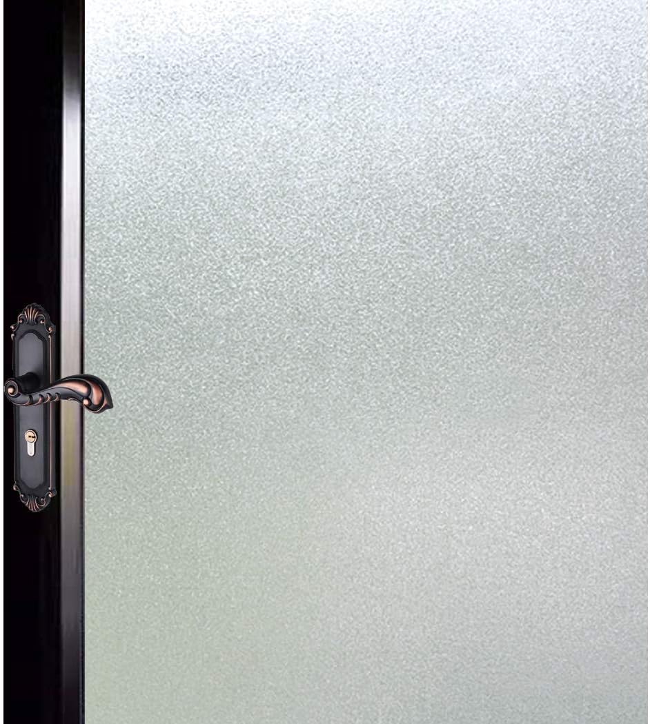 DUOFIRE Privacy Window Film Natural Frosted Glass Film Static Cling