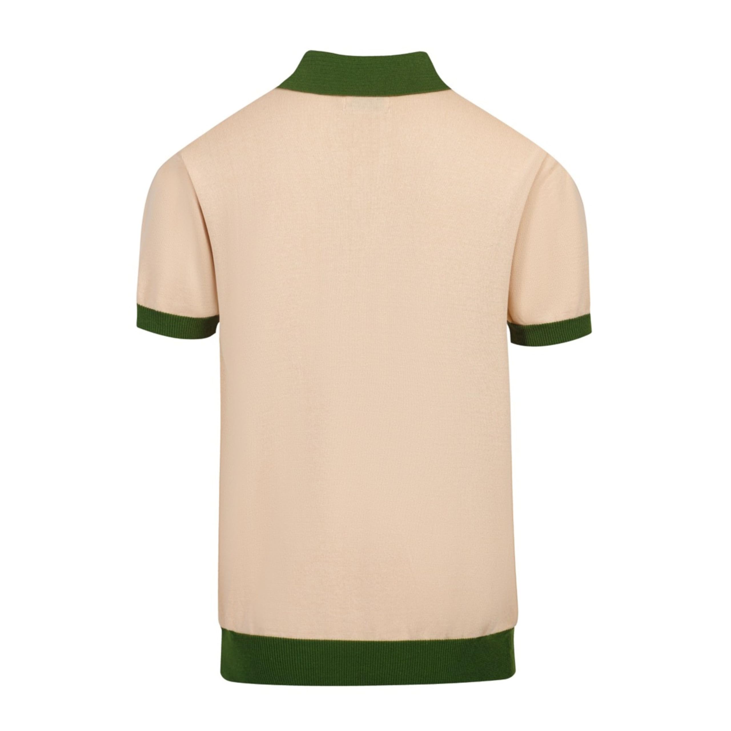 OXKnit - Polo da uomo in stile retrò, a maniche corte, 1960s, a maglia, casual, in cotone, per uomo