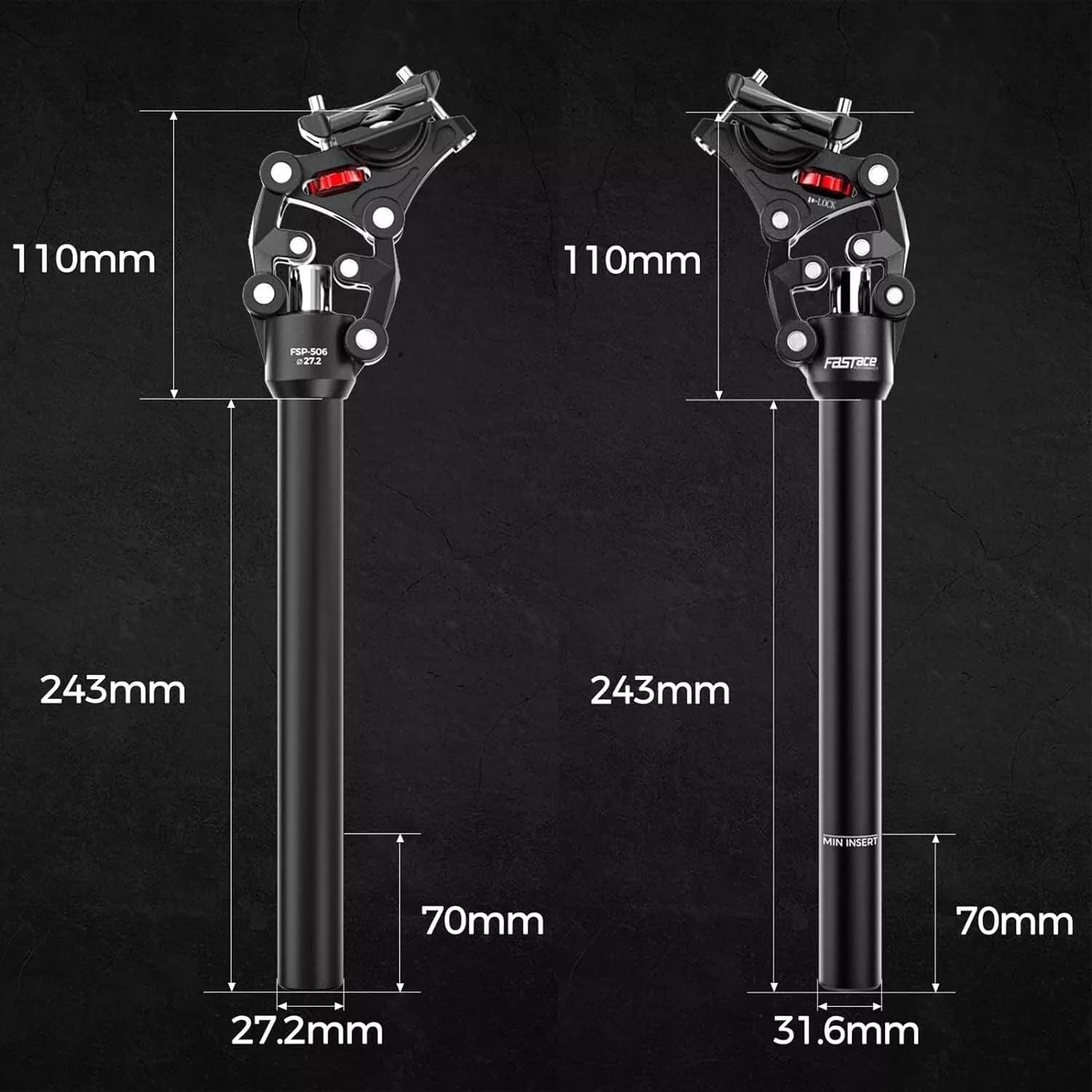 RockShox Reverb Stealth Dropper Seatpost - 31.6mm, 125mm, Black, 1x Remote, C1