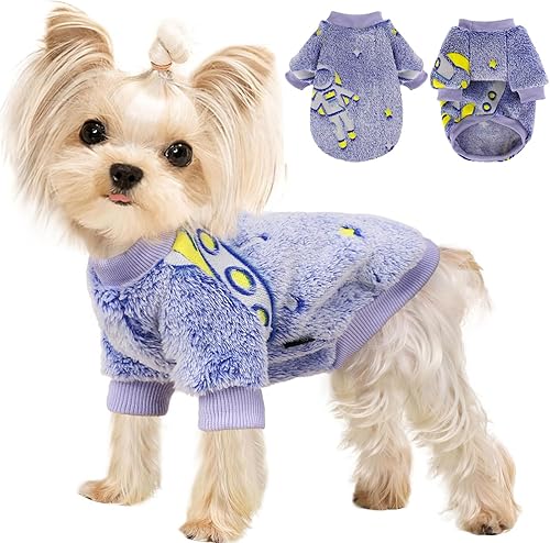 Ropa para perros pequeños, hembras y niños, suéter cálido de invierno para cachorros, para clima frío, camisa para mascotas, ropa para Chihuahua,