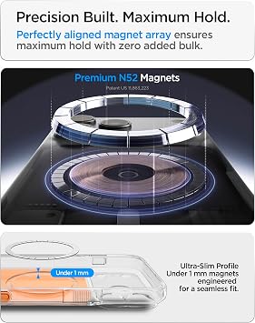 Spigen iPhone 18 Pro / 17 Pro ile Uyumlu MagSafe Kılıf Ultra Hybrid T Mag Fit Glossy Orange - ACS10471