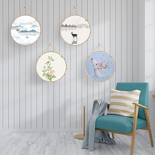 Miniatura 6 de 8 piezas grandes de madera sin terminar, losas de madera de 7 a 8 pulgadas para centros de mesa, círculo de madera natural, centros de mesa de