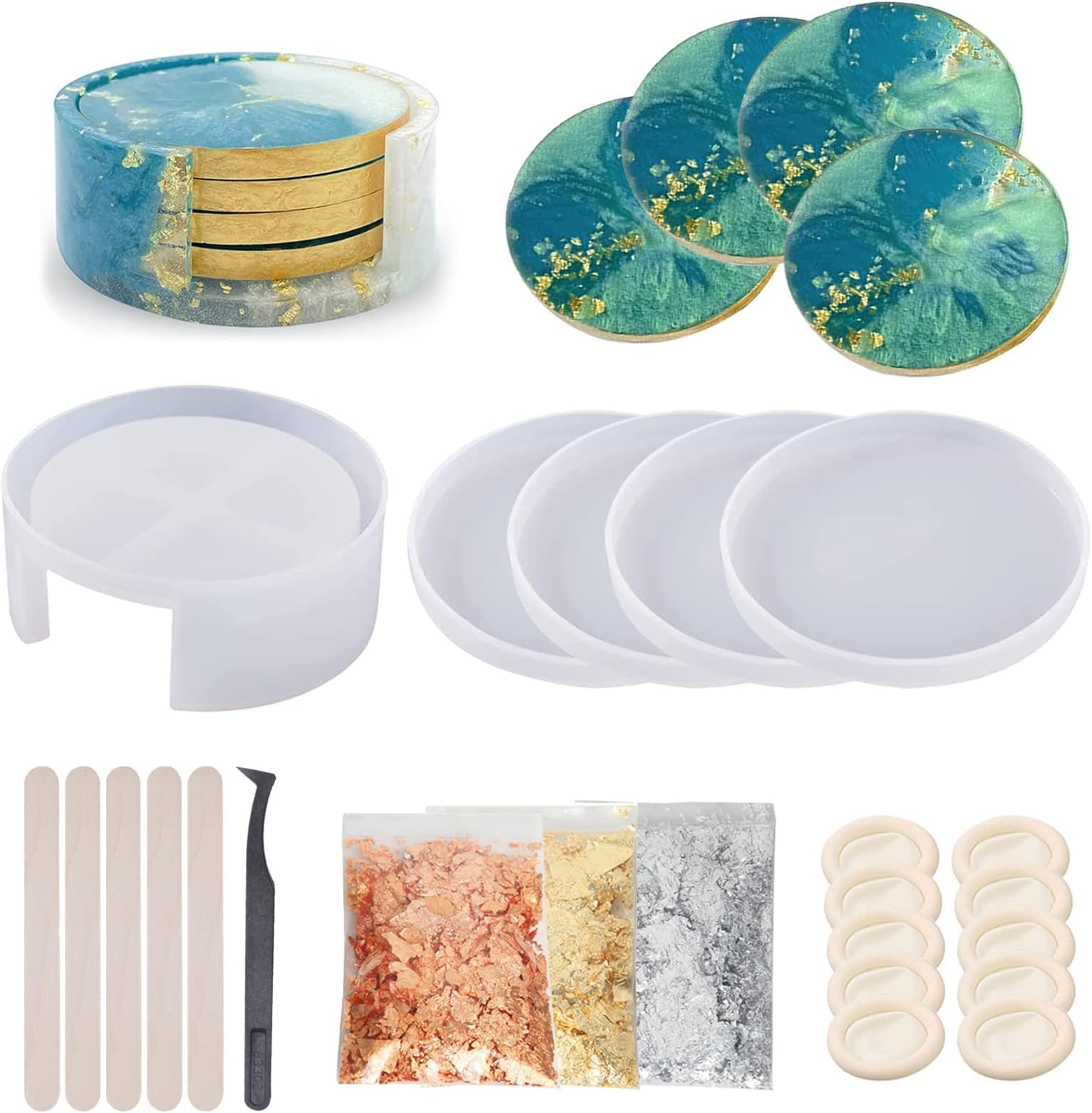 Grand plateau irrégulier de 61cm, résine époxy, moule en silicone, table ondulée, table de rivière, bricolage, moule de moulage en résine de cristal d'océan  15