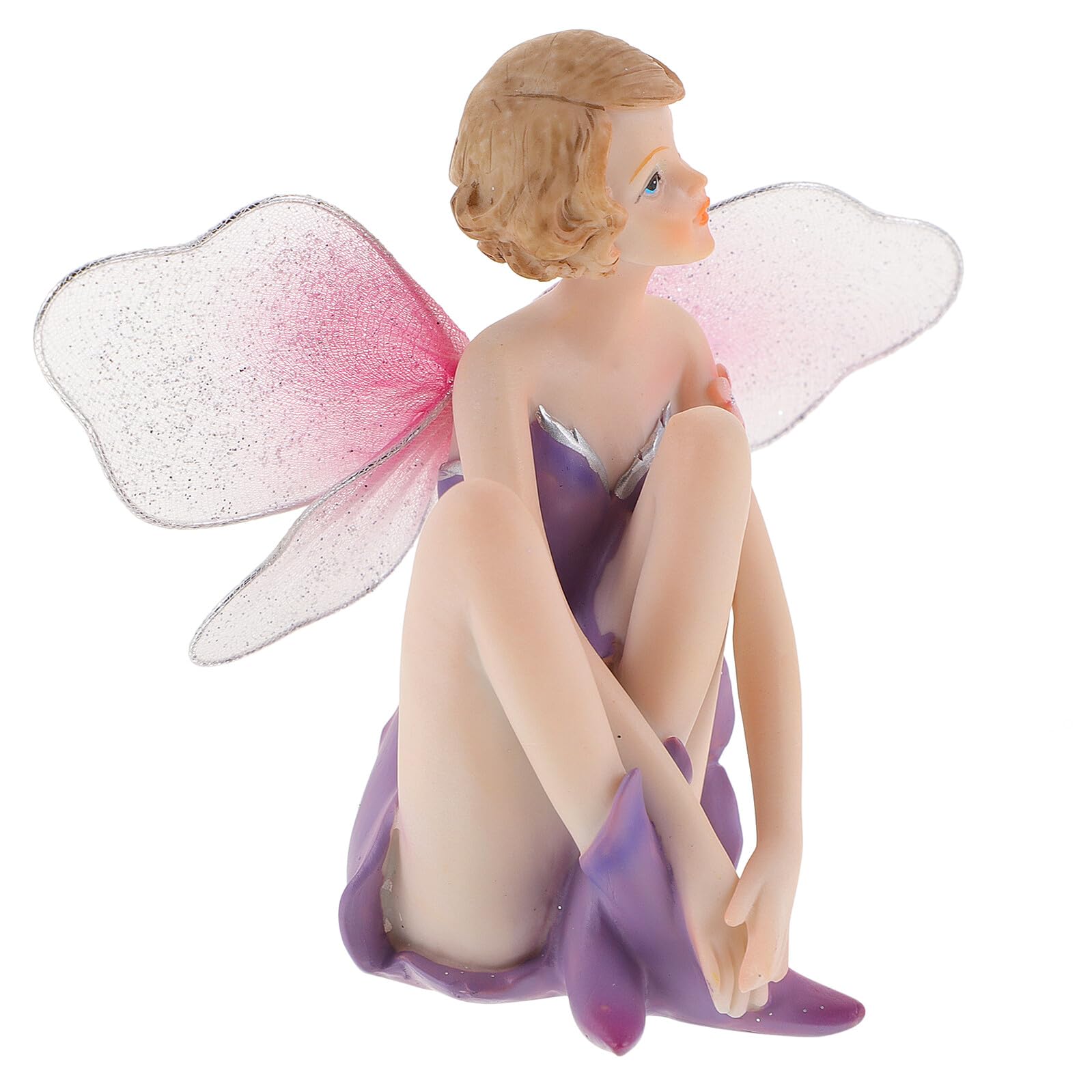 Figurine de fée des fleurs ornement de bureau salon et jardin en résine