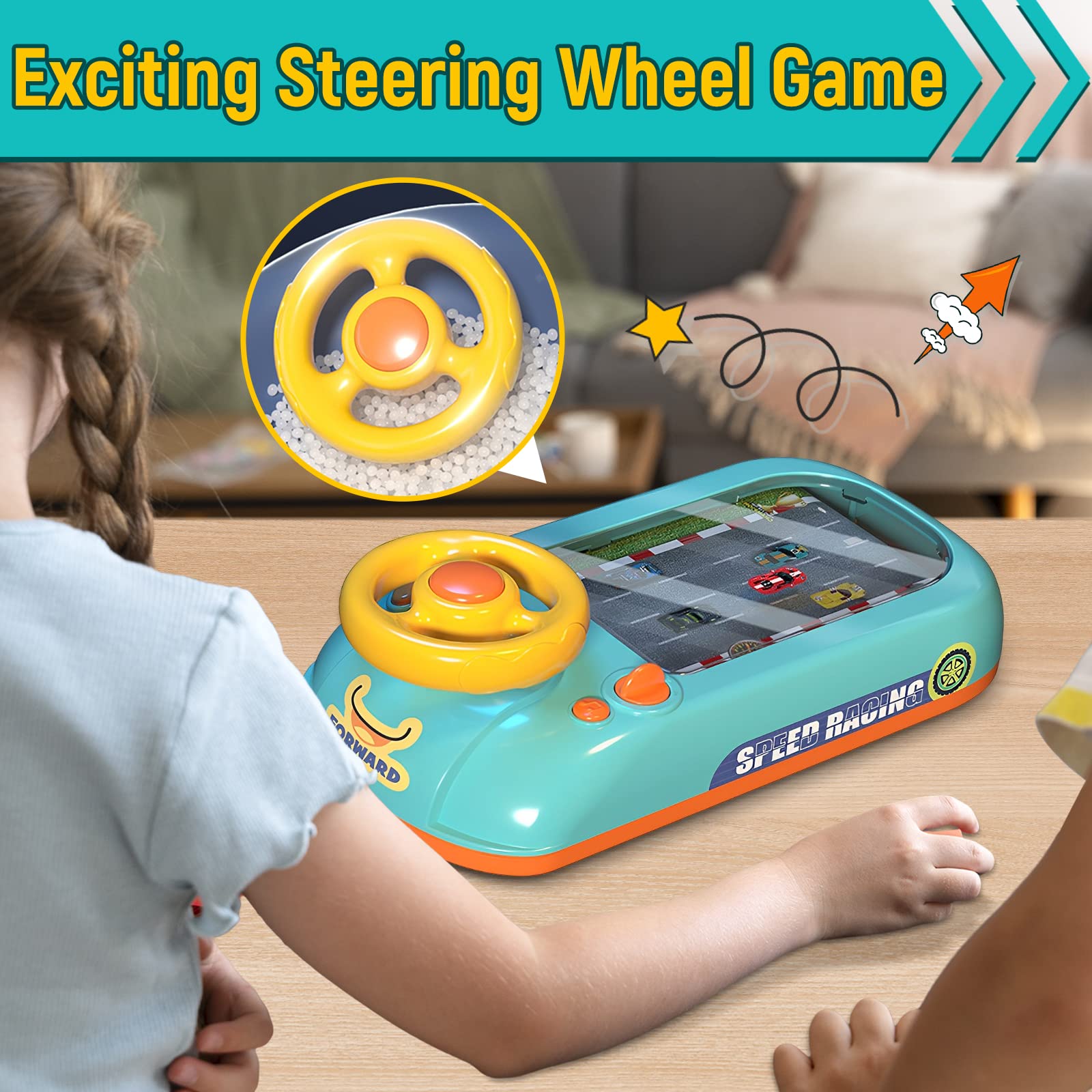 F Fityle Simulazione Guida Volante Giocattoli per Bambini Regalo Gioco di Avventura Giocattolo Controller di Guida per Bambini Dai 3 Anni in Su