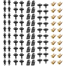 100PCS Universal Car Screws and Bolts, U-Nuts Kit Engine Splash Shield Body Screws for Vehicle Maintenance, Black Undertray/Fender/Bumper Fasteners