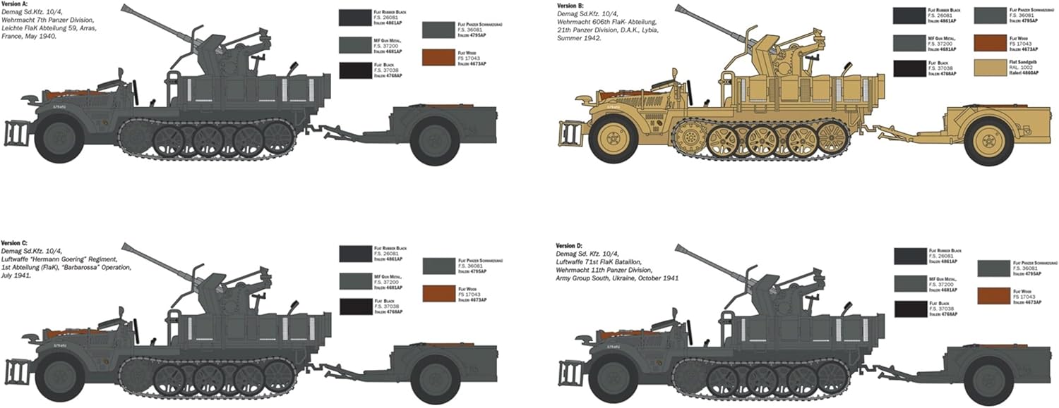 Sd.Kfz.10/4 with Flak 30-1:35 Scale