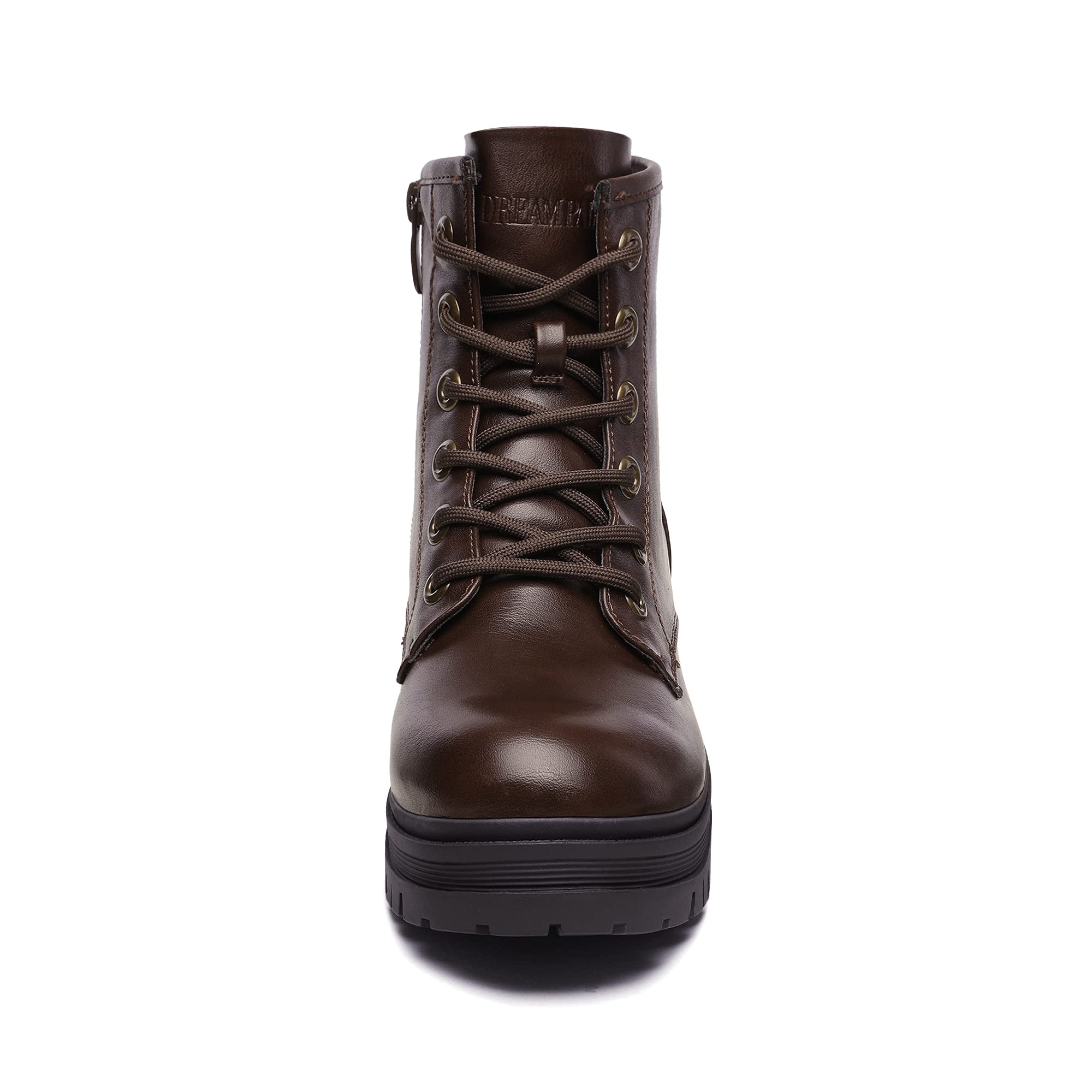 DREAM PAIRS Stivaletti da Combattimento con Lacci Neri per Le Donne Tomaia Idrorepellente Stivaletti Donna Stivali Donna
