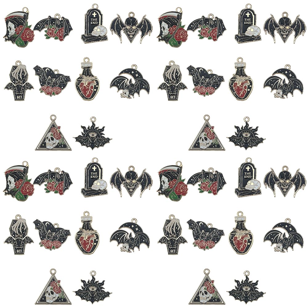 Photo 1 of 100pcs Antique Golden Small Key Series Pendant Jewelry Making DIY Keychain Earrings Pendant Various Design Charms for Jewelry Making Bracelets Necklace (SN923)